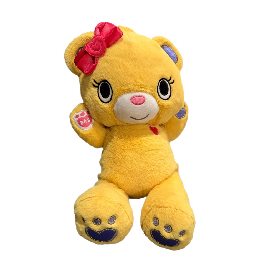 Build A Bear BAB Kawaii Kabu Bearnice Bear 2018 RETIRED 17" yellow Teddy Bow